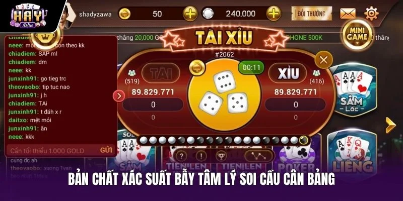 Bẫy tâm lý tài xỉu cân bảng và thuật toán ngẫu nhiên