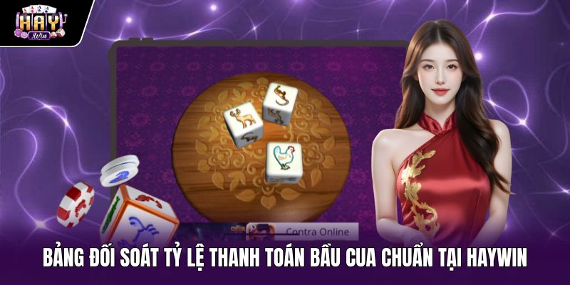 Bảng tỷ lệ thanh toán và cách tính bầu cua tại Haywin